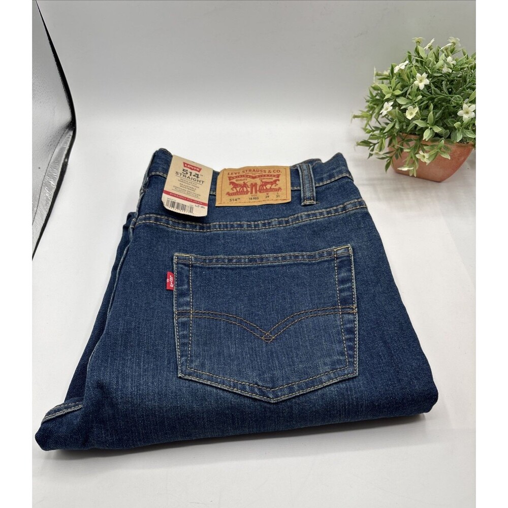 Levi's Boys' 514 Straight Fit Performance Jean-18R (w29xL31) Med Wash School NWT